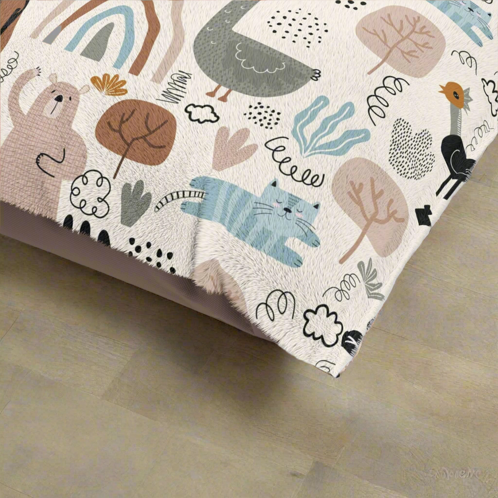 Cozy Animal Print Pet Bed